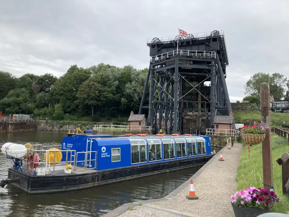 The Edwin Clark trip boat at Anderton Boat Lift